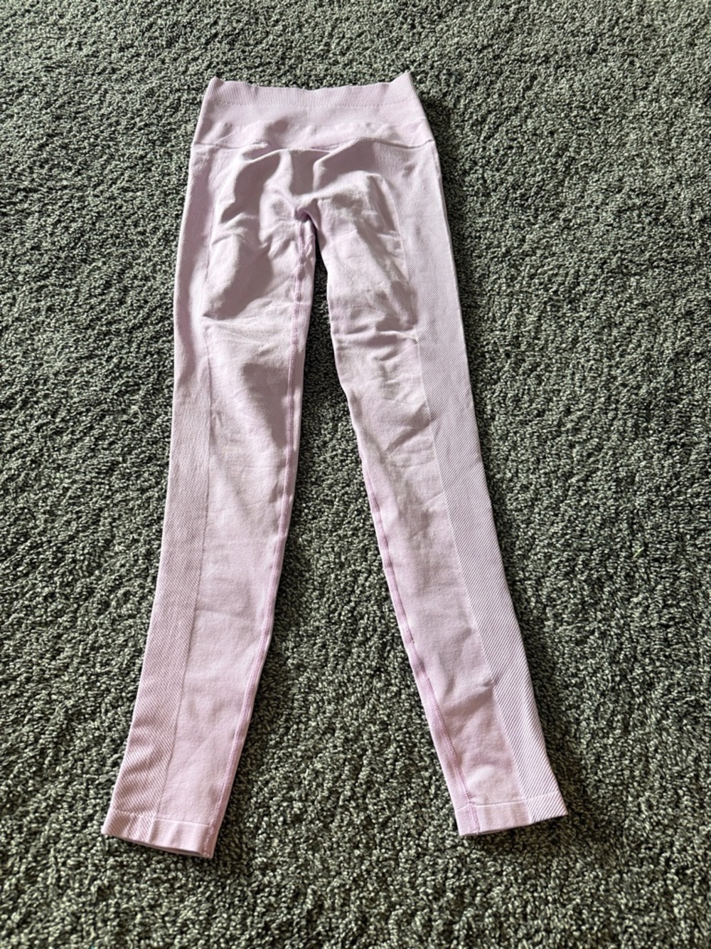 Spiritual Gangster Light Pink Textured High-Waist Leggings